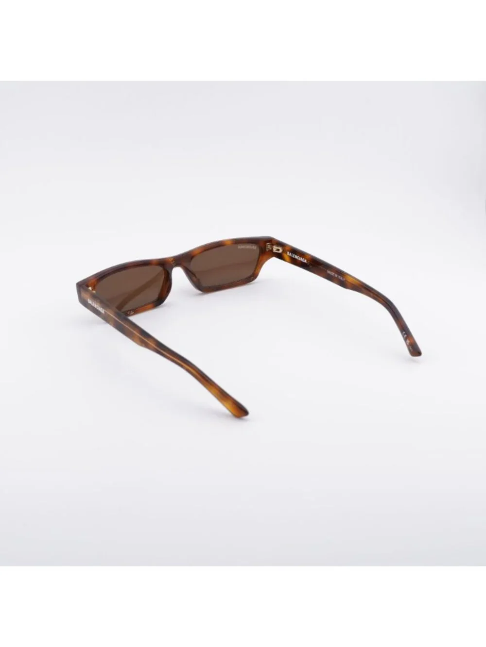 Balenciaga BB0075S 002 Sunglasses Havana Rectangle Frame, Brown Lenses